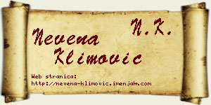 Nevena Klimović vizit kartica